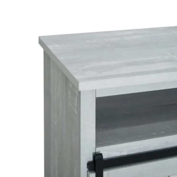 Tv Stands & Media Consoles-Kirkland's Home Stone Sliding Barn Door Highboy Tv Stand Gray