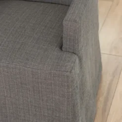 Dining Chairs-Kirkland's Home Stone Slipcover Captain Dining Chair Gray