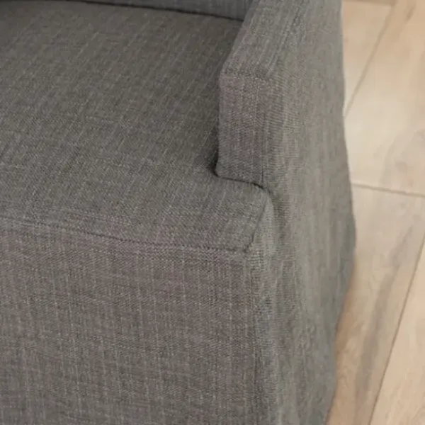 Dining Chairs-Kirkland's Home Stone Slipcover Captain Dining Chair Gray