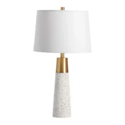 Table Lamps-Kirkland's Home Stone Speckled Table Lamp White