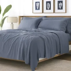 Bed Sheets-Kirkland's Home Stone Ultra Soft 4-Pc. Twin Xl Sheet Set Gray
