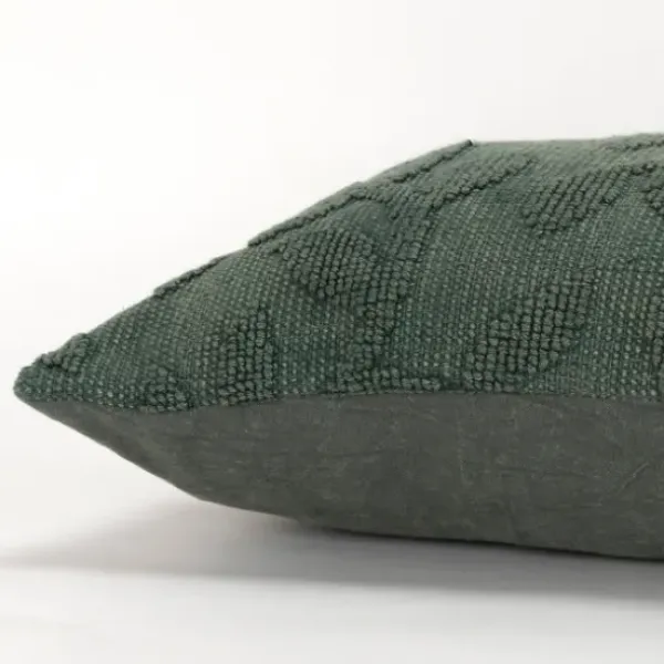 Pillows-Kirkland's Home Stonewash Botanical Pillow Green