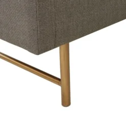Benches & Ottomans-Kirkland's Home Storage Bench With Brown Metal Legs Gray