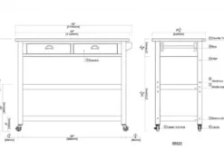 Kitchen Islands & Bar Carts-Kirkland's Home Storm Sonoma Stainless Steel Top Kitchen Cart Gray