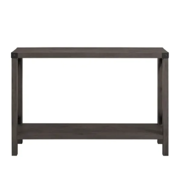 Console Tables-Kirkland's Home Stormy Gray X Side Frame Console Table