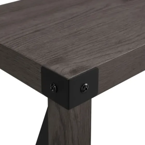 Console Tables-Kirkland's Home Stormy Gray X Side Frame Console Table