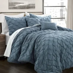 Comforters-Kirkland's Home Stormy Ravello 5-Pc. Full/Queen Comforter Set Blue