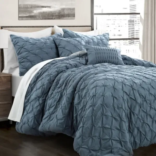 Comforters-Kirkland's Home Stormy Ravello 5-Pc. Full/Queen Comforter Set Blue