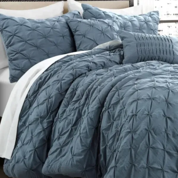 Comforters-Kirkland's Home Stormy Ravello 5-Pc. Full/Queen Comforter Set Blue