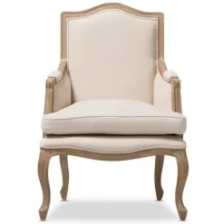 Accent Chairs-Kirkland's Home Streaked Antique Accent Chair Ivory