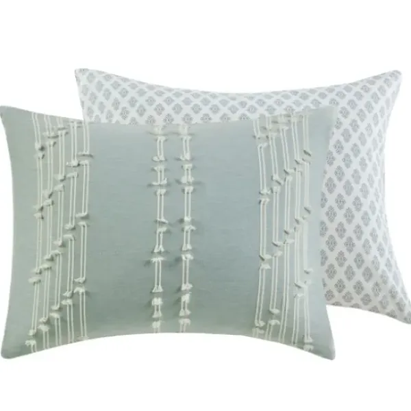 Comforters-Kirkland's Home Stripe Diamond California King Comforter Set Green