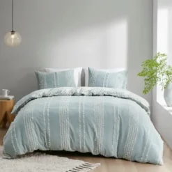 Comforters-Kirkland's Home Stripe Diamond Full/Queen Comforter Set Green
