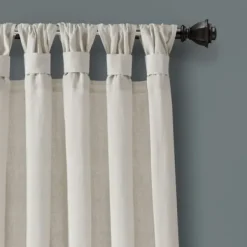 Curtains & Drapes-Kirkland's Home Stripe Farmhouse Curtain Panel Set, 63 In. Black