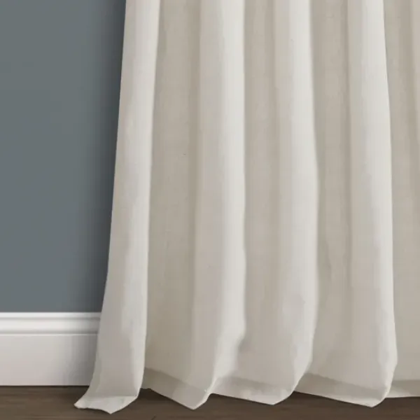 Curtains & Drapes-Kirkland's Home Stripe Farmhouse Curtain Panel Set, 63 In. Black