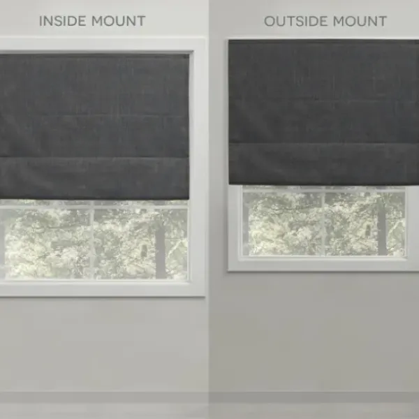 Curtains & Drapes-Kirkland's Home Stripe Ricci Out Curtain Shade, 27 In. Black