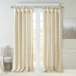 Curtains & Drapes-Kirkland's Home Stripe Ricci Out Curtain Shade, 31 In. Black