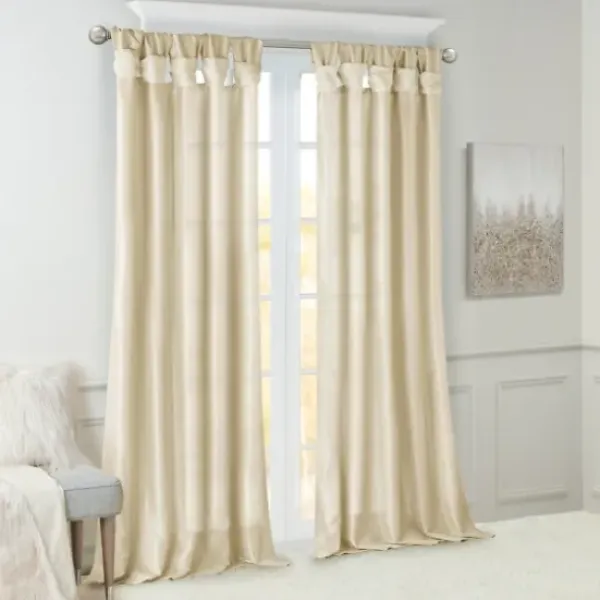 Curtains & Drapes-Kirkland's Home Stripe Ricci Out Curtain Shade, 31 In. Black