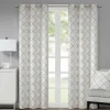 Curtains & Drapes-Kirkland's Home Stripe Sheer Curtain Panel Set, 96 In. Ivory
