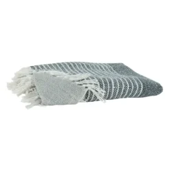 Blankets & Throws-Kirkland's Home Stripe Woven Throw Gray