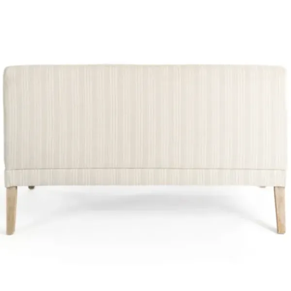 Benches & Ottomans-Kirkland's Home Striped Banquette Bench Ivory