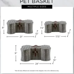 Baskets & Boxes-Kirkland's Home Striped Woven Bone Shaped Basket, 24 In. Tan/Brown