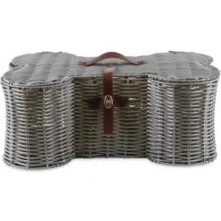 Baskets & Boxes-Kirkland's Home Striped Woven Bone Shaped Basket, 21 In. Tan/Brown