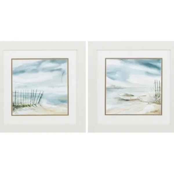 Framed Art-Kirkland's Home Subtle Mist Framed Art Prints, Set Of 2 Blue/White