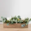 Arrangements & Greenery-Kirkland's Home Succulent And Eucalyptus Centerpiece In Crate Green/Brown