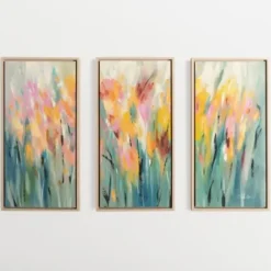 Canvas Art-Kirkland's Home Summer Garden Framed Canvas Prints, Set Of 3 Multi