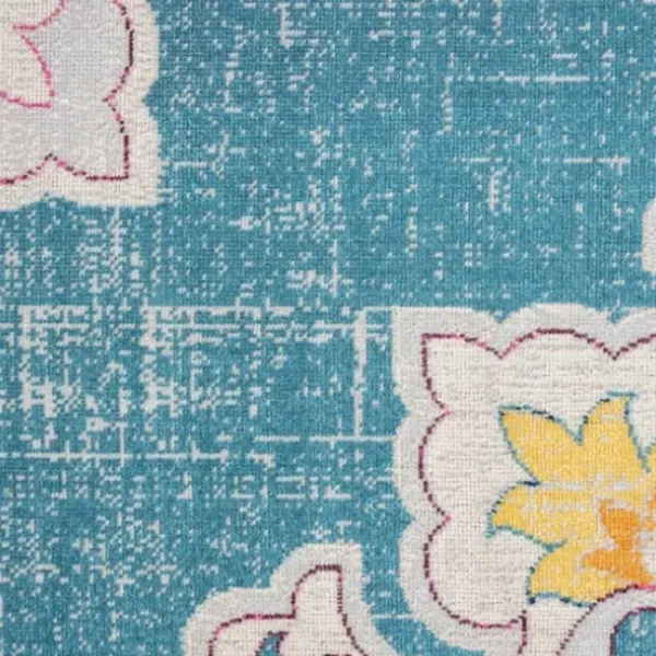 Outdoor Rugs-Kirkland's Home Summer Hues Floral Burst Outdoor Area Rug, 6X9 Multi