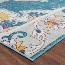 Outdoor Rugs-Kirkland's Home Summer Hues Floral Burst Outdoor Area Rug, 6X9 Multi
