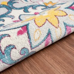Outdoor Rugs-Kirkland's Home Summer Hues Floral Burst Outdoor Area Rug, 6X9 Multi