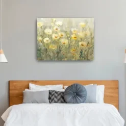 Canvas Art-Kirkland's Home Summer In Bloom Ii Canvas Art Print, 40X30 In. Green/Yellow