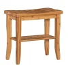 Bathroom Furniture-Kirkland's Home Sumter Bamboo Bathroom Stool