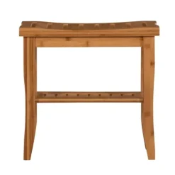 Bathroom Furniture-Kirkland's Home Sumter Bamboo Bathroom Stool