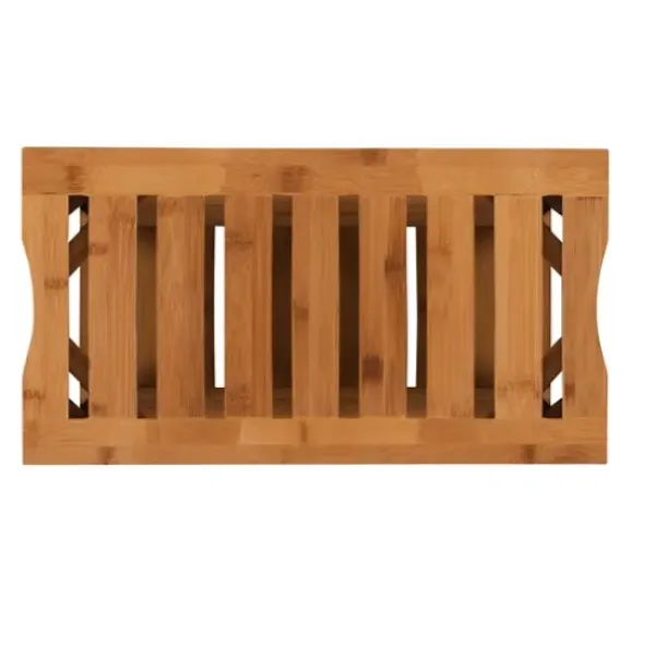 Bathroom Furniture-Kirkland's Home Sumter Bamboo Bathroom Stool