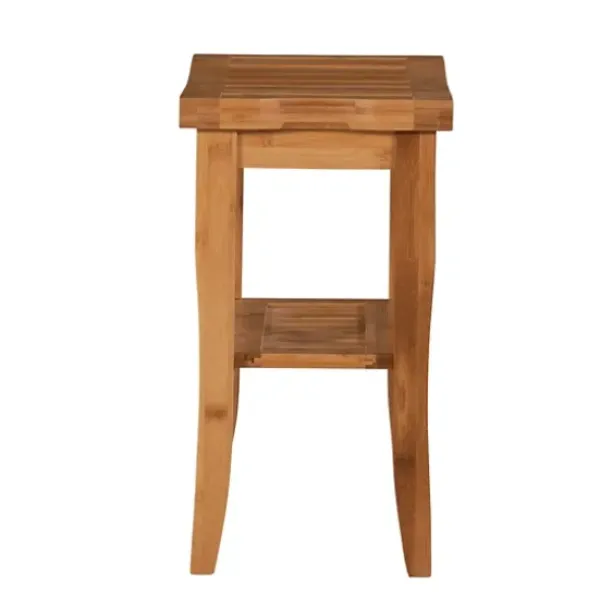 Bathroom Furniture-Kirkland's Home Sumter Bamboo Bathroom Stool