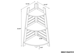 Shelves-Kirkland's Home Sumter Bamboo Corner Shelf