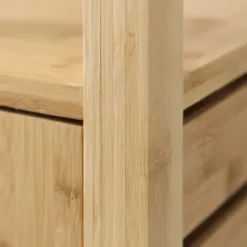 Bathroom Furniture-Kirkland's Home Sumter Bamboo Shelves And Cabinet
