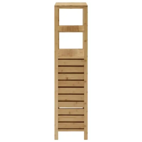 Bathroom Furniture-Kirkland's Home Sumter Bamboo Shelves And Cabinet