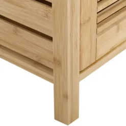 Bathroom Furniture-Kirkland's Home Sumter Bamboo Shelves And Cabinet