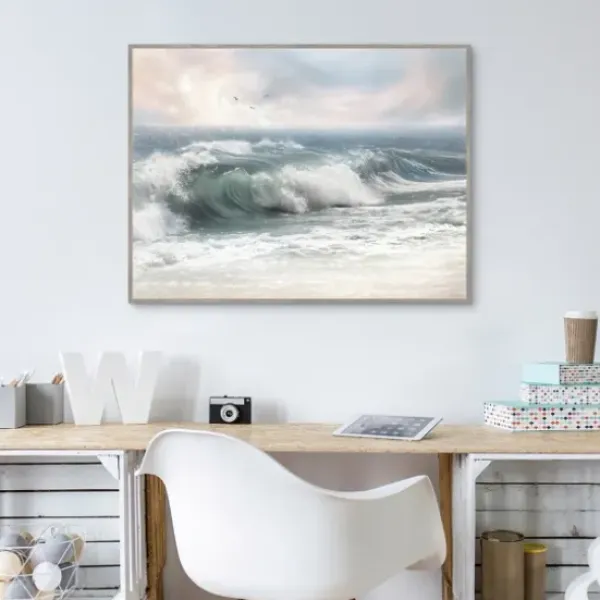 Framed Art-Kirkland's Home Sun And Surf Ii Coastal Framed Wall Art Blue/Green/White