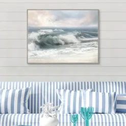 Framed Art-Kirkland's Home Sun And Surf Ii Coastal Framed Wall Art Blue/Green/White