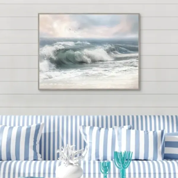 Framed Art-Kirkland's Home Sun And Surf Ii Coastal Framed Wall Art Blue/Green/White