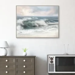 Framed Art-Kirkland's Home Sun And Surf Ii Coastal Framed Wall Art Blue/Green/White