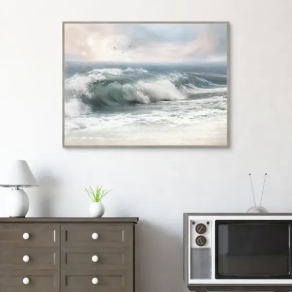 Framed Art-Kirkland's Home Sun And Surf Ii Coastal Framed Wall Art Blue/Green/White