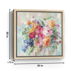Canvas Art-Kirkland's Home Sun Drenched Bouquet Framed Canvas Art Print Multi