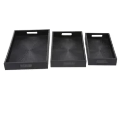 Decorative Trays-Kirkland's Home Sun Star 2-Pc. Mirrored Tray Set Gold