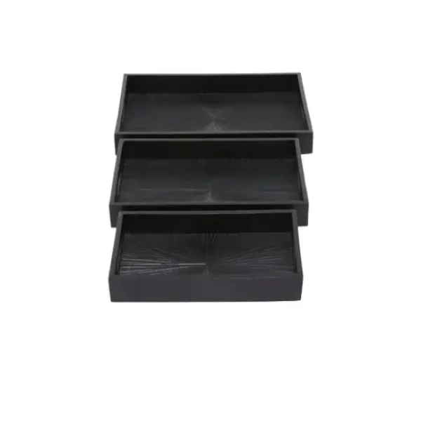Decorative Trays-Kirkland's Home Sun Star 2-Pc. Mirrored Tray Set Gold