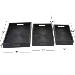 Decorative Trays-Kirkland's Home Sun Star 2-Pc. Mirrored Tray Set Gold